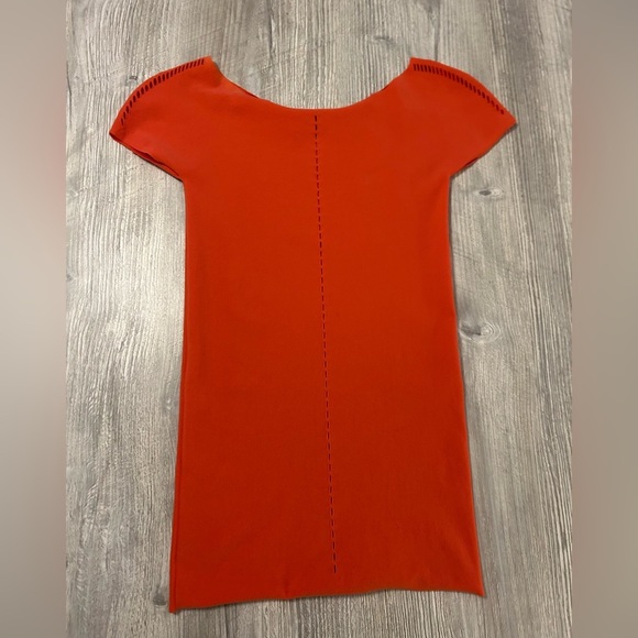 Free People Intimately Free Orange Lycra Stretch Top Decorative Perforations M/L - Picture 1 of 6